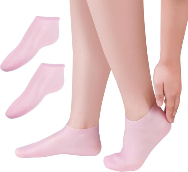 silicone socks - 1 Pair Silicone Moisturizing Gel Heel Socks - Silicone Heel Pad For Foot Care - Multi-purpose Unisex Socks