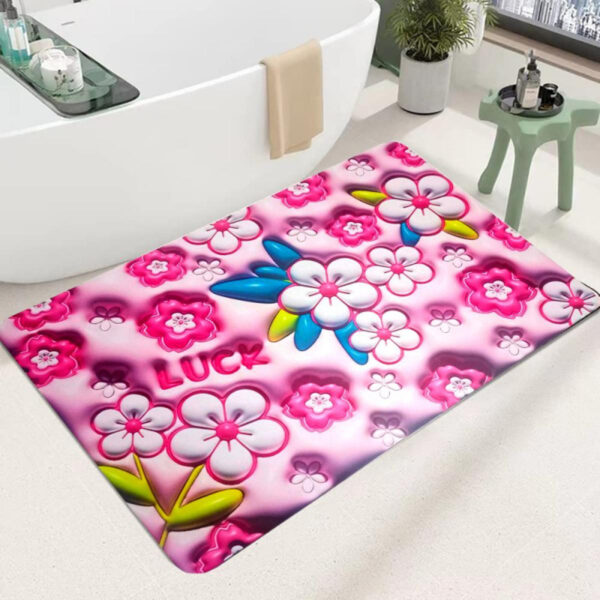 Bathroom Mat - 3D Mat - Digital Mat - 3D PRINTED SOFT MAT High quality Bathroom mat Water absorbing Mats for Bathroom Non slip Carpet for washroom - Image 5