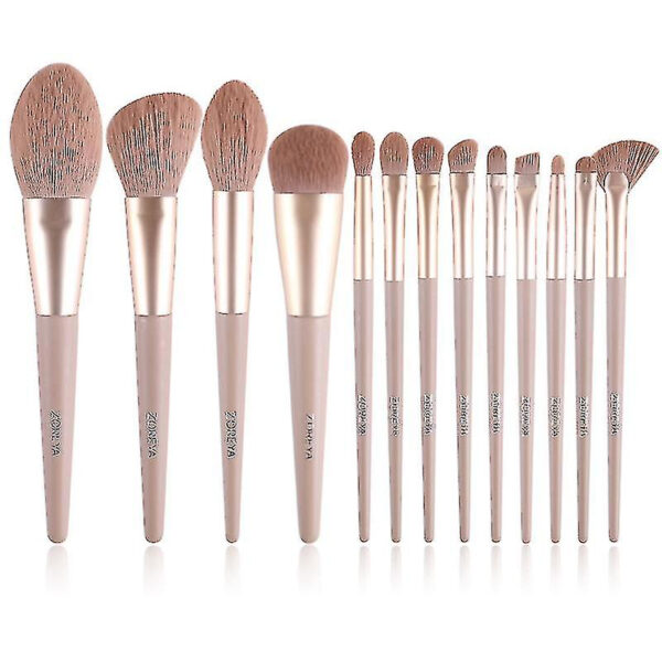 Zoreya 13pcs Makeup Brush Set Kit Soft Fiber Eye Face Eye Shadow Brushes Cosmetic Tools High Quality Synthetic Hair Gift Box Pro - Makeup Brush Set - Image 5