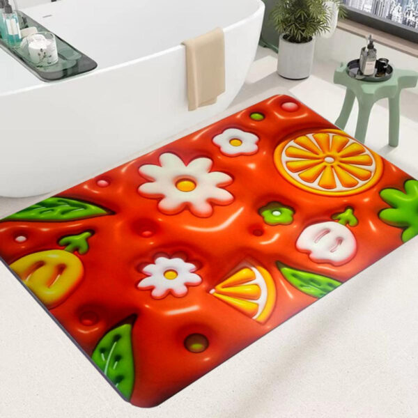 Bathroom Mat - 3D Mat - Digital Mat - 3D PRINTED SOFT MAT High quality Bathroom mat Water absorbing Mats for Bathroom Non slip Carpet for washroom