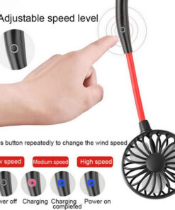 Hanging Neck Fan for Kitchen | Folding Handheld Fan Wearable Portable Neckband Mini Fan USB