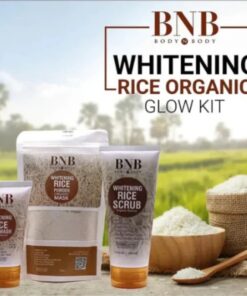 BNB Rice Extract Bright & Glow Kit – 3 in 1 Whitening, Brightening & Glow Facial for Girls and Women