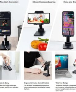Universal Foldable Mobile & Tablet Stand | Adjustable Multi-Angle Holder
