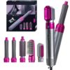 5-in-1 Electric Hair Dryer Brush Kit I Blow Dryer, Straightener, Curler & Volumizer (Random Color)