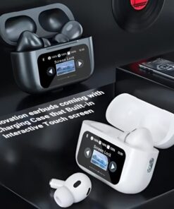 Black A9 Pro ANC AirPods with Screen | Bluetooth 5.4