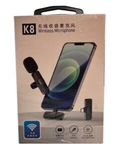 K8 Type-C Wireless Lavalier Microphone | Portable Noise-Cancelling Mic for Android, Vlogging, Live Streaming & More