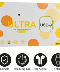 Smart Watch Ultra U.S.E | 9 8 in 1 Strap with Free Airpods