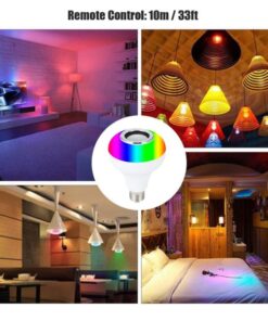 2-in-1 Smart LED Bulb + Bluetooth Speaker | RGB Light + Remote Control