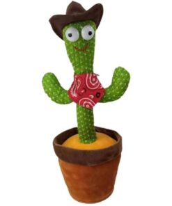 Rechargeable Dancing Cactus Toy with Hat | Interactive Singing & Talking Plush for Toddlers and Kids