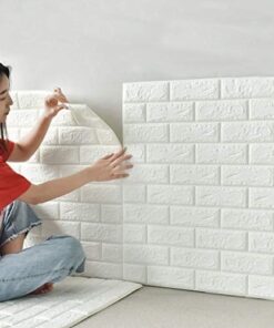3D White Brick Wall Stickers | Self-Adhesive Waterproof Home Decor