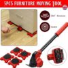 5-in-1 Heavy Furniture Mover Tool Set | Lifter & Roller Kit