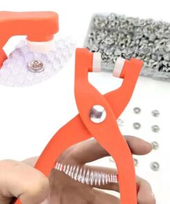 Tich Button Machine Plier with 25 Plastic Snap Buttons