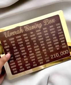 Umrah Saving Box – Premium Wooden | Save PKR 210,000 in 280 Days